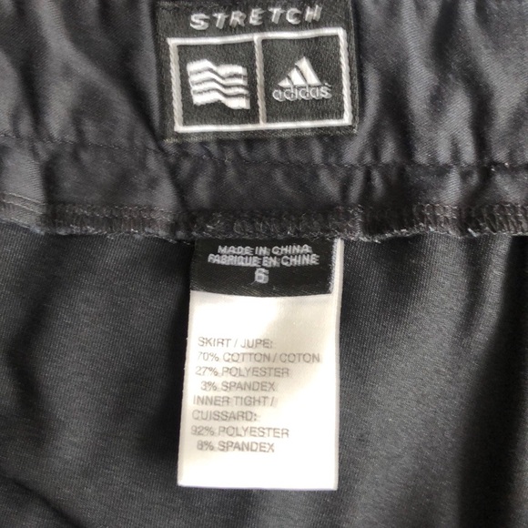Adidas Black Stretch Mini Skort Athletic Size 6 - Picture 6 of 8